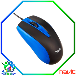 MOUSE USB NEGRO + AZUL