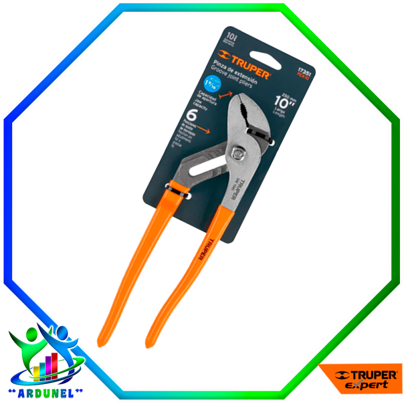 ALICATE DE EXTENSION DE 10" TIPO LORO MANGO PVC NARANJA