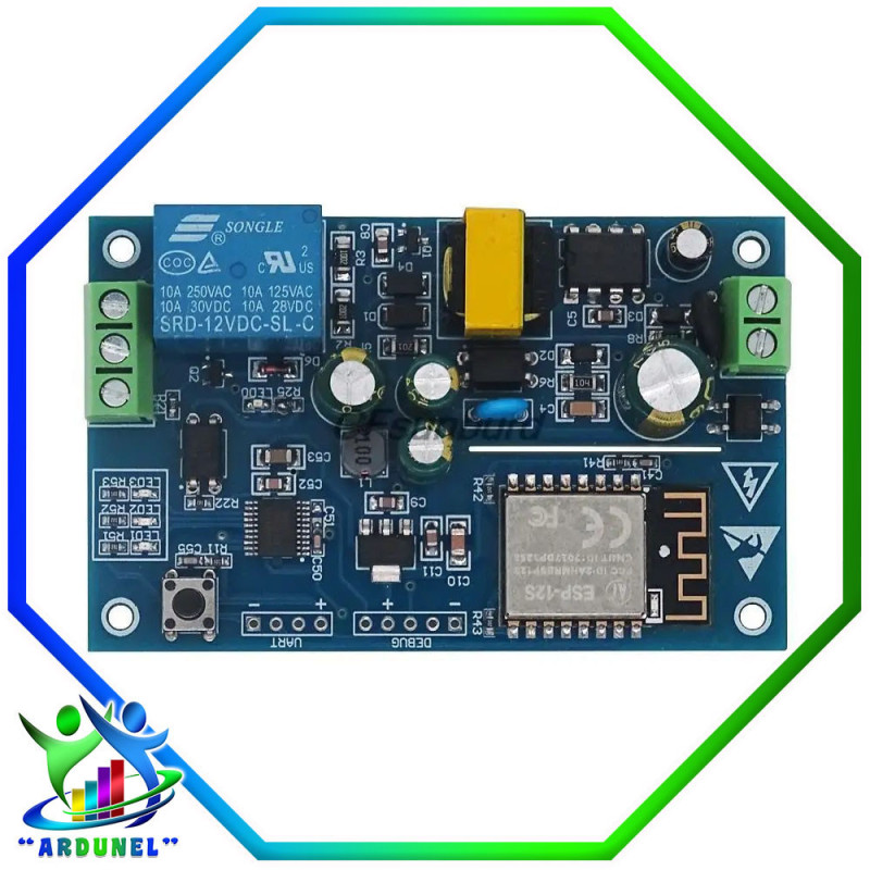 MODULO DE RELE WIFI AC220V ESP8266 DE 1 CANAL ESP-12S