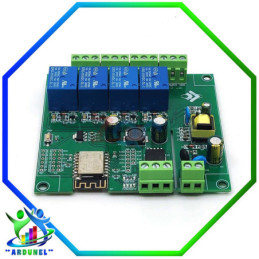 MODULO DE RELE WIFI AC 90-250V ESP8266 4 CANALES ESP-12F