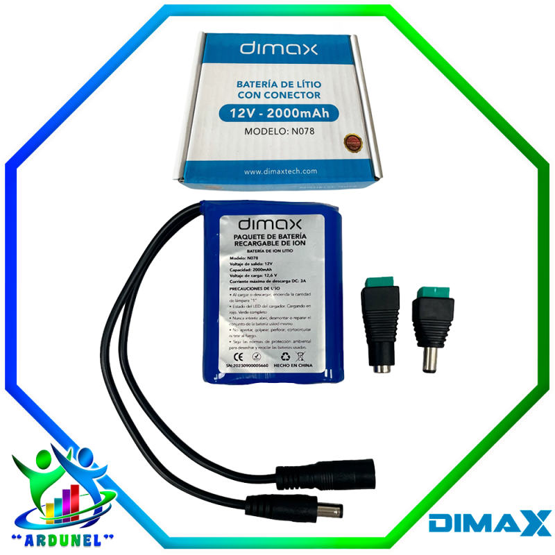 BATERIA DE LITIO CON CONECTOR *12V2A