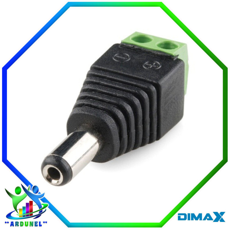 CONECTOR DC JACK MACHO 5,5X2,1MM (ALTA CALIDAD)