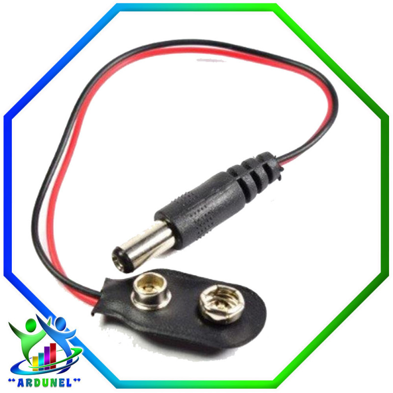 CONECTOR DE BATERÍA CON PLUG 9V