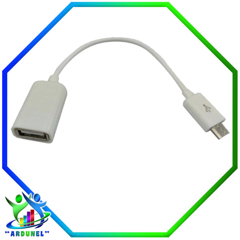 CABLE OTG MICRO USB A USB HEMBRA BLANCO