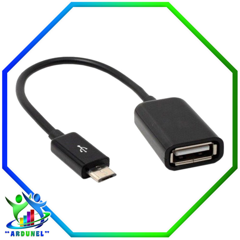 CABLE OTG MICRO USB A USB HEMBRA NEGRO