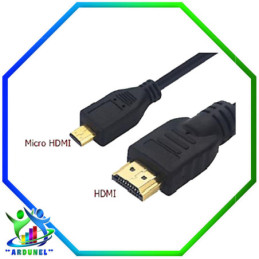 CABLE HDMI A MICRO HDMI 1.4V DORADO 1,5Mts.