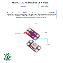 MÓDULO LED RGB WS2812B DE 4 PINES