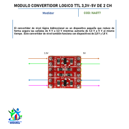 MODULO CONVERTIDOR LÓGICO TTL 3,3V-5V DE 2 CANALES