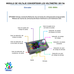 MODULO DE VOLTAJE CONVERTIDOR LCD VOLTIMETRO 30V 5A