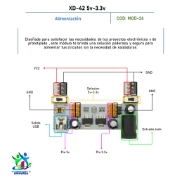 MODULO FUENTE PROTOBOARD XD-42 5V-3.3V