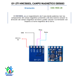 MODULO BRÚJULA GY-271 HMC5883L CAMPO MAGNÉTICO DB5883