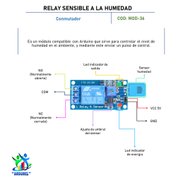 MÓDULO RELAY DE CONMUTACIÓN SENSIBLE A LA HUMEDAD