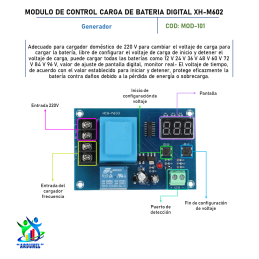 MODULO DE CONTROL BATERIA DIGITAL XH-M602