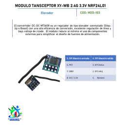 MODULO TRANSCEPTOR XY-WB 2.4G 3.3V NRF24L01