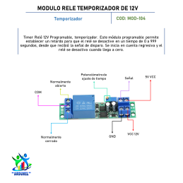 MODULO RELE TEMPORIZADOR DE 12V