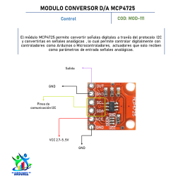 MODULO CONVERSOR DIGITAL/ANALOGICO MCP4725