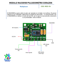 MODULO MAX30100 PULSIOXÍMETRO CORAZÓN