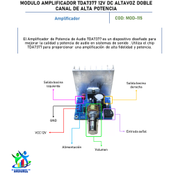 MODULO AMPLIFICADOR TDA7377 12V DC ESTÉREO2.0 DOBLE CANAL ALTAVOZ DE ALTA POTENCIA