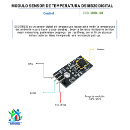 MODULO SENSOR DE TEMPERATURA DS18B20 DIGITAL