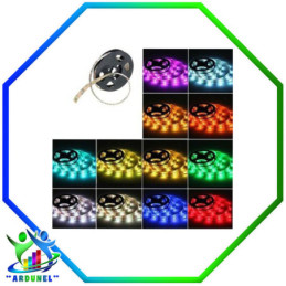 TIRA DE LEDS SMD RGB 5050 NO A PRUEBA DE AGUA 12V