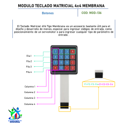 MODULO TECLADO MATRICIAL 4X4 MEMBRANA