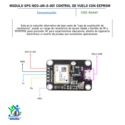 MODULO GPS NEO-6M-0-001 CONTROL DE VUELO CON EEPROM