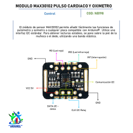 MODULO MAX30102 PULSO CARDIACO Y OXIMETRO