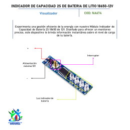 INDICADOR DE CAPACIDAD 2S DE BATERIA DE LITIO 18650 12V