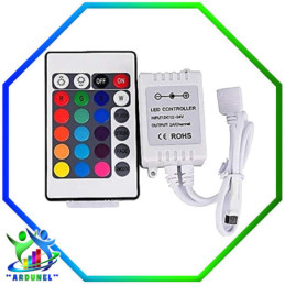 CONTROLADOR PARA TIRA LED RGB 12V + CONTROL REMOTO