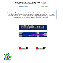 MODULO DE CARGA BMS 7.4V 5A 2S