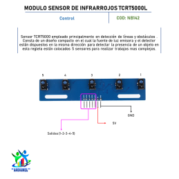 MODULO SENSOR DE INFRARROJOS TCRT5000L