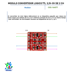 MODULO CONVERTIDOR LÓGICO TTL 3,3V-5V DE 2 CANALES