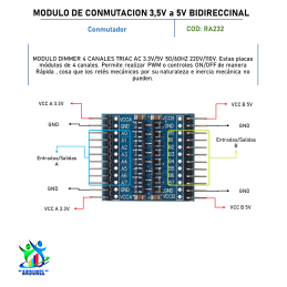 MÓDULO DE CONMUTACIÓN 3,5V A 5V BIDIRECCIONAL