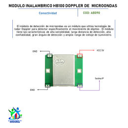 MODULO INALAMBRICO HB100 Doppler DE MICROONDAS