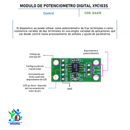 MODULO DE POTENCIOMETRO DIGITAL X9C103S