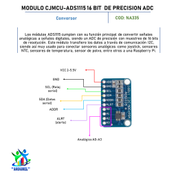 MODULO CJMCU-ADS1115 16 BITS DE PRECISION ANALOGICA A DIGITAL