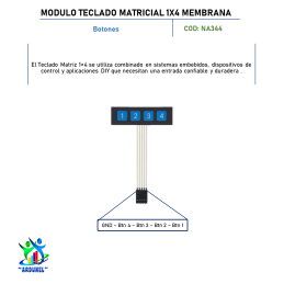 MODULO TECLADO MATRICIAL DE 1x4 MENBRANA