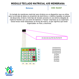 MODULO DE TECLADO MATRICIAL 4X5 MEMBRANA