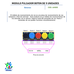 MODULO PULSADOR BOTON DE 5 UNIDADES