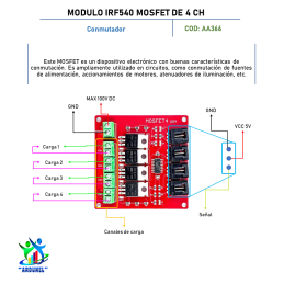 MODULO IRF540 MOSFET DE 4 CANAL