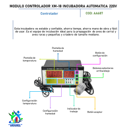 MODULO CONTROLADOR XM-18 INCUBADORA AUTOMATICA 220V