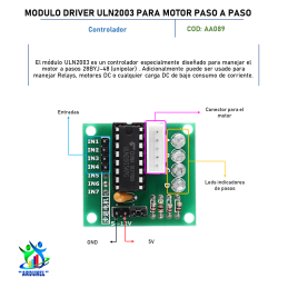 MODULO DRIVER ULN2003 PARA MOTOR PASO A PASO