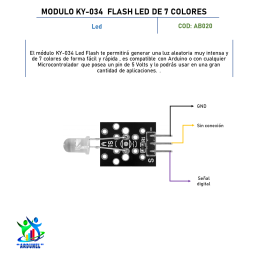 MODULO KY-034 Flash LED de 7 colores