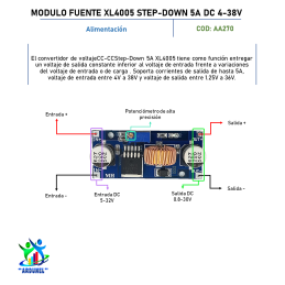 MODULO FUENTE XL4015 STEP-DOWN 5A DC 4-38V