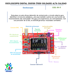 OSCILOSCOPIO DIGITAL DSO138 (TODO SOLDADO) ALTA CALIDAD