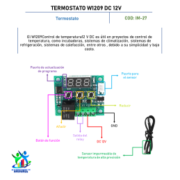 TERMOSTATO W1209 DC 12V