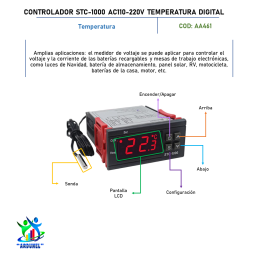 CONTROLADOR STC-1000 AC110-220V TEMPERATURA DIGITAL