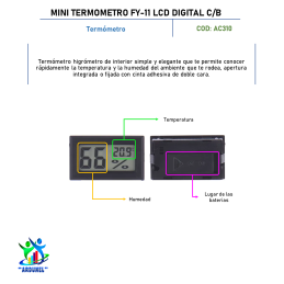 MINI TERMÓMETRO FY-11 LCD DIGITAL (C/B)