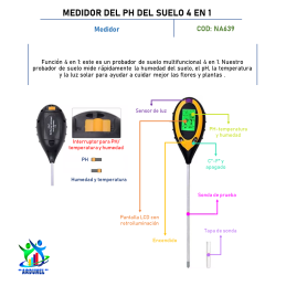 MEDIDOR DE PH DEL SUELO 4 EN 1