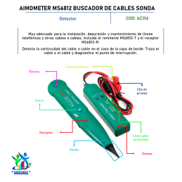 AIMOMETER MS6812 BUSCADOR DE CABLES SONDA